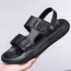 First Layer Cowhide Sandals Men's Trendy Summer New Sports Wear Leather Beach Shoes Casual Cool Slippers 1 Piece
