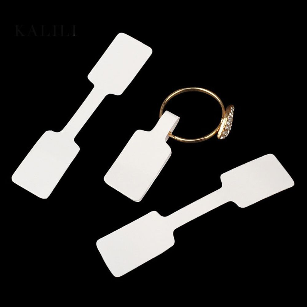 100Pcs Jewelry Sticky Stickers Bracelet Ring Sticker Hang Size Display Tags Paper Price Labels