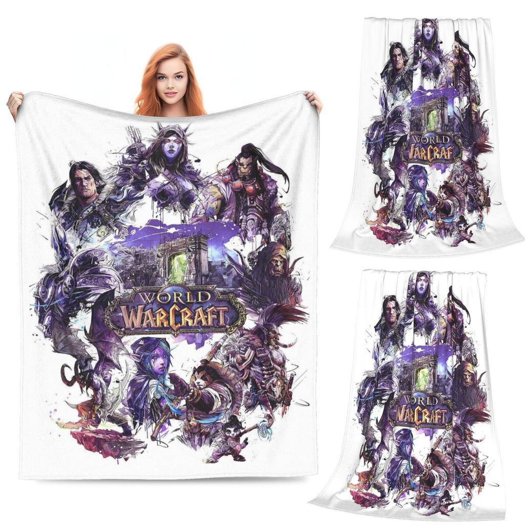 Игровой Мир Warcraft Пледы Флисовый Плед для Дивана Многофункциональный для Дивана Постельное Белье Накидки для Использования на Открытом Воздухе Покрывало Одеяло