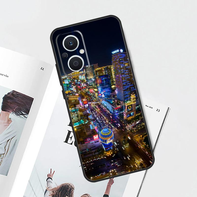 Las Vegas Strip Nevada Case For OPPO Reno 13F 14F 15F 12 11 F 10 14 15 Pro 7 8 Lite OPPO Find X9 X8 X6 X5 Pro Cover