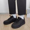 Versatile High Street Men's Black Skateboard Shoes - Non-Slip, Casual, Trendy, Spring 2025