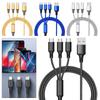 Nylon Braided Wire Phone Charger Cable Quick Charge Universal 3-In-1 Fast USB Charging Cable