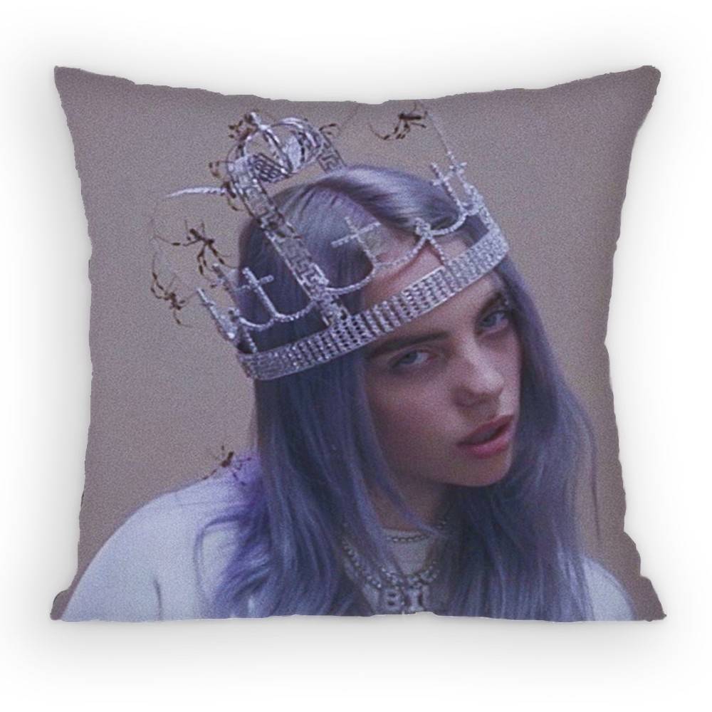 Наволочка Billie Eilish Синяя Диван Гостиная Спальня Изголовье Спинка Подушка Квадратная Подушка Время Сна