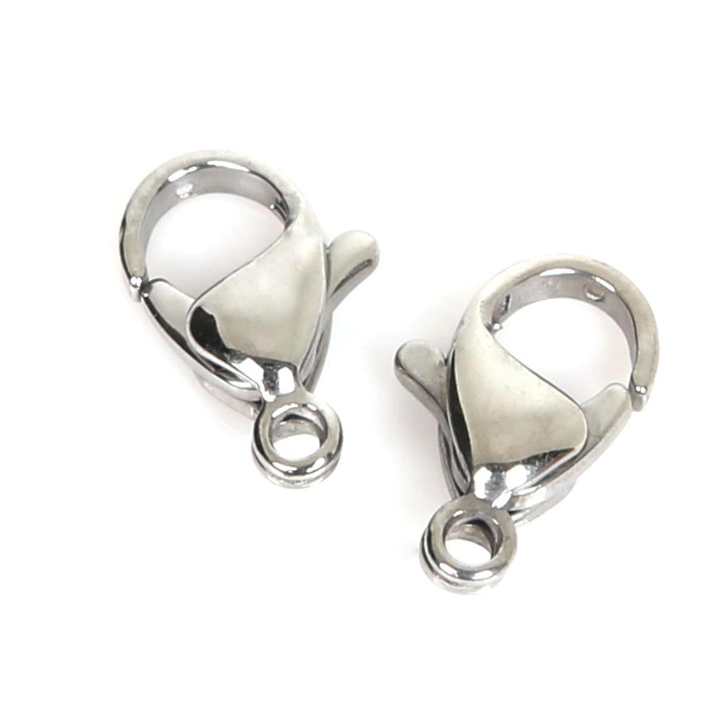 10Pcs/pack Stainless Steel Clasps Lobster Claw DIY Jewelry Accessories
