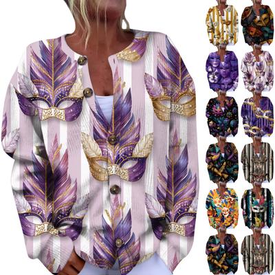 Женский модный фестивальный вязаный кардиган с длинными рукавами и застежкой на пуговицы