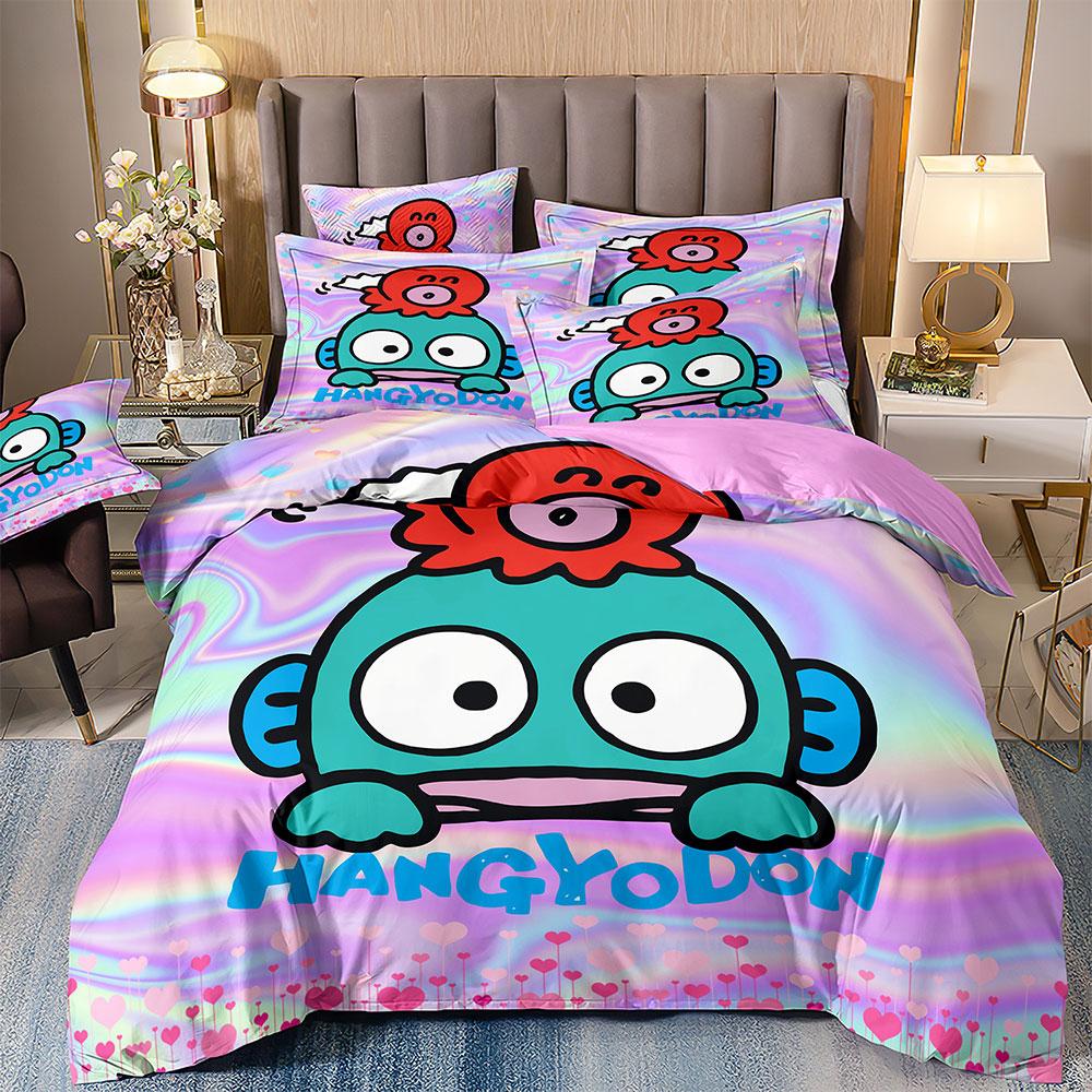 Комплекты постельного белья Hangyodon Sanrio Одеяло Пододеяльник Наволочка Комплекты из 2-3 предметов Декор для детской и взрослой спальни