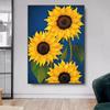 Classic Sunflower Canvas Painting Pop Wall Art Oil Painting Plants Flowers Posters Prints Pictures for Living Room Home Decor