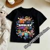 2026 Roblox T Shirt for Kids Summer Fashionable Short Sleeve Tee Boys Girls Casual Gaming Print Soft Childrens Tops