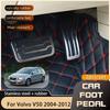 Педали из нержавеющей стали для Volvo V50 2004 2005 2006 2007 2008 2009 2010 2011 2012 педаль газа и тормоза, накладки на педали без сверления