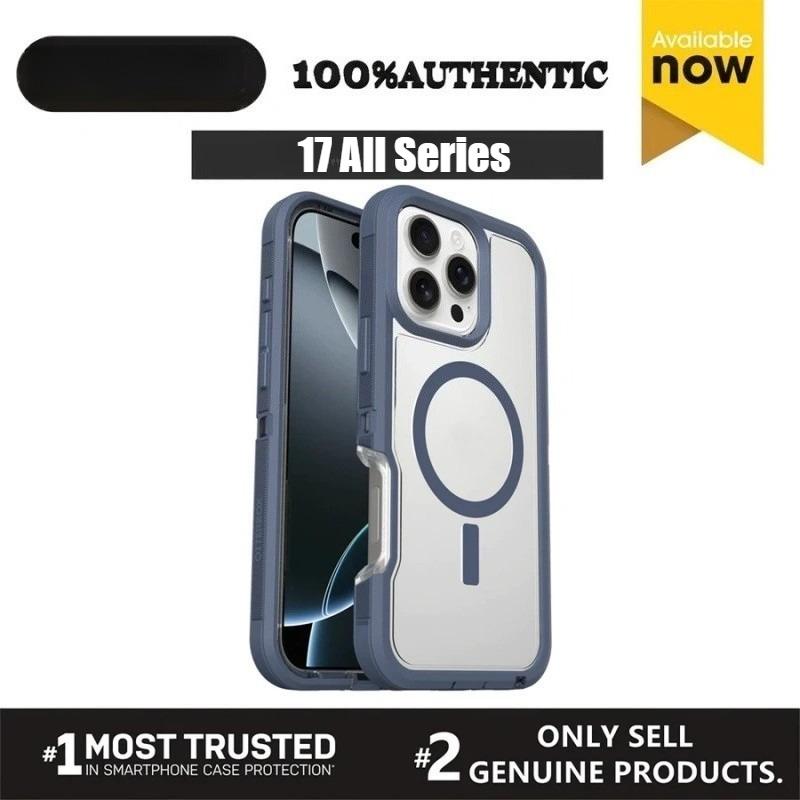 Прозрачный противоударный чехол Defender Series XT для MagSafe для iPhone 17 Pro Max Air 15 14 Plus Оригинальная прозрачная накладка Ott box