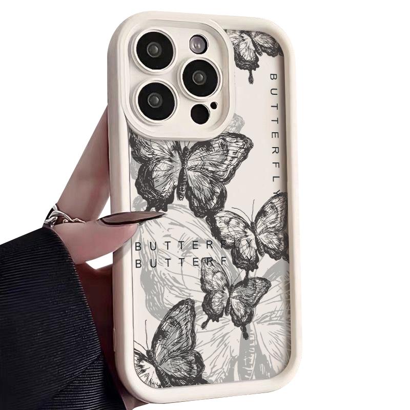 Чехол-бабочка Candy Color Ink для iPhone 16 Pro 15 14 Pro Max 13 12 11 Pro Max Xr Xs X 7 8, противоударный, мягкий, тонкий чехол из ТПУ