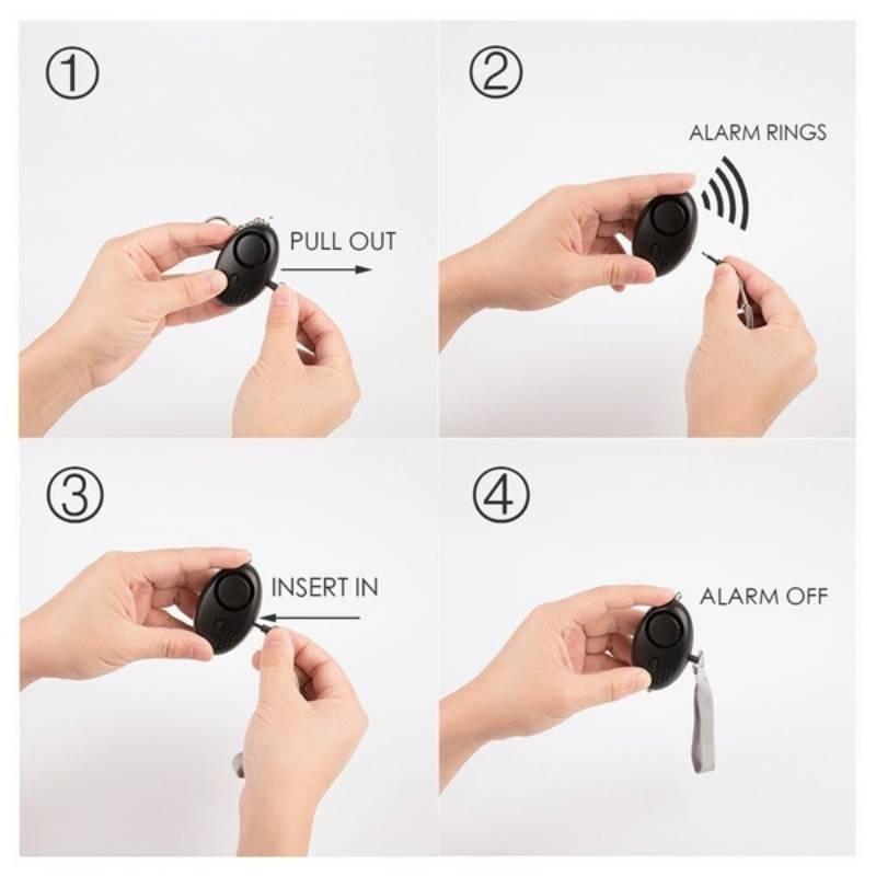 Компактный и мощный персональный брелок-сигнализация для женщин со звуком 130-135 дБ