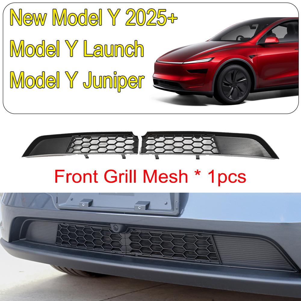 ckwjb7 For Tesla Model 3 2024 2025 2026 Model Y Juniper Grille Mesh Inserts Lower Bumper Anti Insect Net Dust Proof Vent Grille Cover