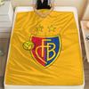 1Pc FC Basel Print Flannel Blanket High Quality Warm Comfortable Cover for All Seasons Perfect for Gifts Home Decor