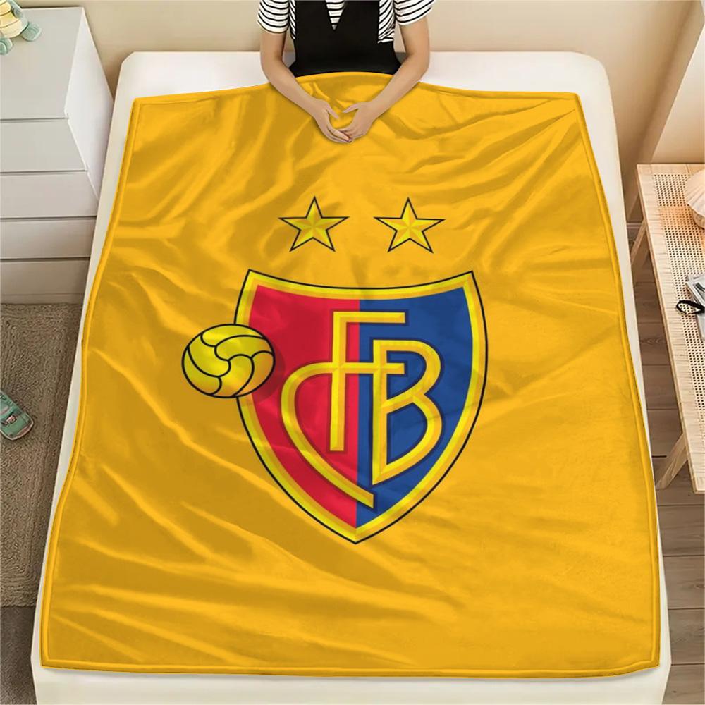 1Pc FC Basel Print Flannel Blanket High Quality Warm Comfortable Cover for All Seasons Perfect for Gifts Home Decor