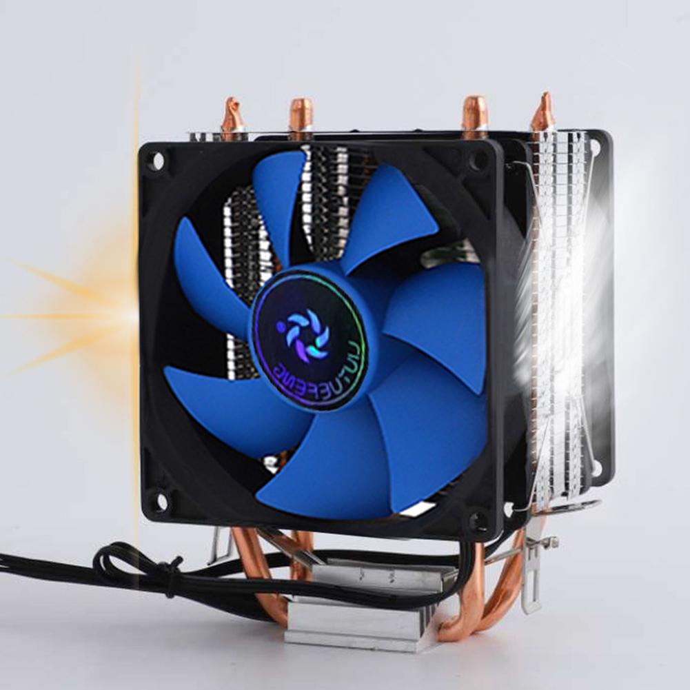 2 Тепловые трубки Кулер для ЦП для Intel LGA 775/1155 X58 X79 Радиатор Вентилятор для охлаждения ПК