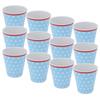 12 шт. светло-голубой узор в горошек имитация керамической кружки для питья воды для ресторана школы подарок