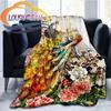 Animal Blanket Peacocks and Tigers  Print All Season Lightweight Plush Cozy Super Soft Luxury Couch Sofa Bed