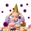 1 шт. Набор 7,8-дюймовых фиолетовых бумажных подвесных цветов для вечеринки по случаю дня рождения, бумажные шары с помпонами, цветочные шары, бумажные помпоны