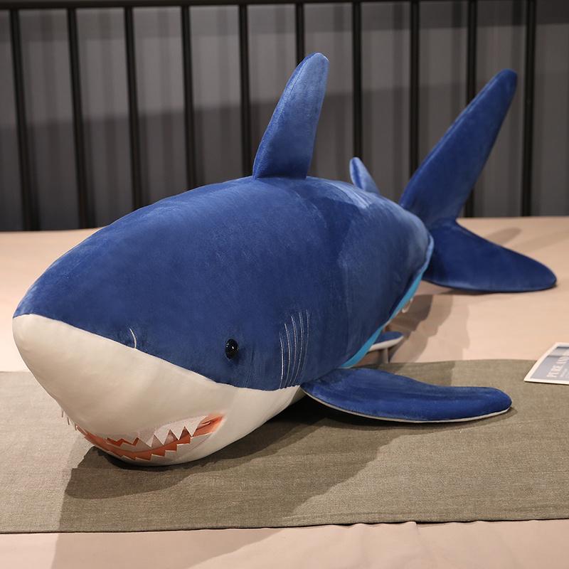 1 шт. 60 см-130 см гигантские плюшевые игрушки, мягкая плюшевая кукла-пила, большая мягкая подушка для сна, серо-голубая игрушка-акула, подарок для детей