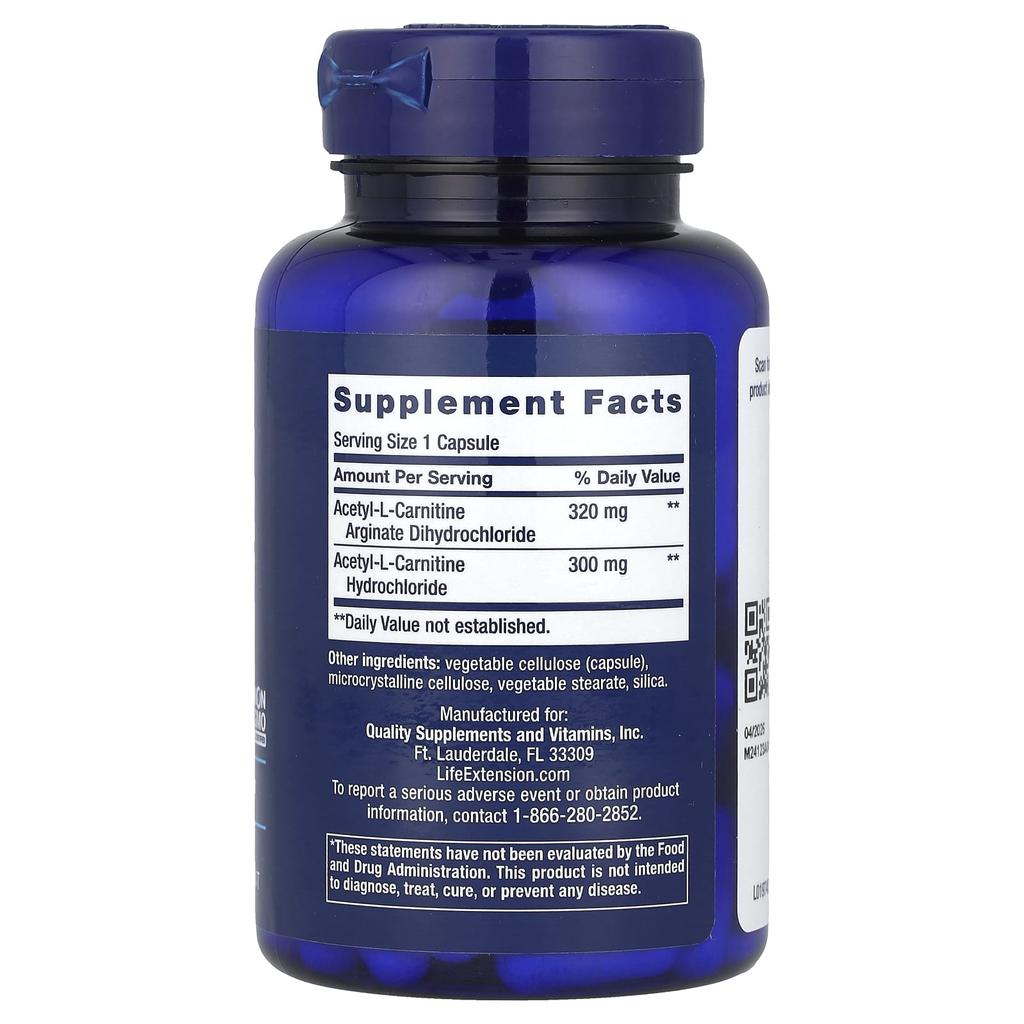 Acetyl-L-Carnitine Arginate, 90 Veggie Caps