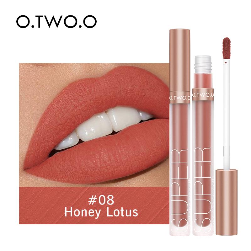 O.TWO.O Пигмент для блеска для губ, матовый бархатный макияж, водостойкая долговечная жидкая помада телесного цвета, коричневый, красный цвет для женщин 9134