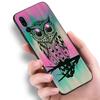 Lovely Animal Owl Black Silicone Phone Case For Huawei P10 P20 P30 P40 Lite P50 P60 Art P50E P Smart Z 2018 2020 2021 Pro 2019