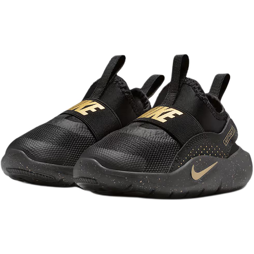Nike Flex Runner 4 TD Черные Металлик Золото Детские Кроссовки IM6738-001