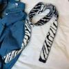 Slender And Long Y2K Striped Plush Scarf Female Niche Design Sense Hot Girl Decorated Scarf