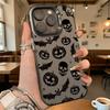 Черно-белый Хэллоуинский узор Ударопрочный чехол для телефона для iPhone 16 15 14 13 12 11 Pro Max/Mini Защита от царапин Премиальная жесткая крышка