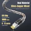 Hifi Type C Micro USB Headphone Adapter OTG Converter 4N Pure Silver Audio Amplifier Sound Card USB C Data Cable Earphone type-c