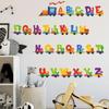 Cartoon Wild Jungle 26 Letters Alphabet Animal Wall Stickers for Rooms for Kids Home Decoration Children Wall Decal Poster Mural