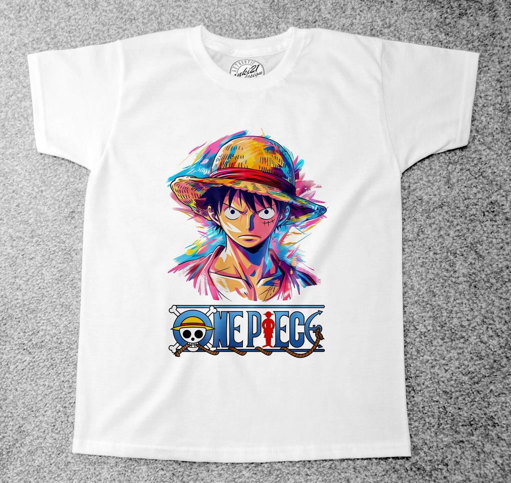 One Piece Луффи 011 Аниме/Манга Детские/Детские Взрослые футболки/футболки