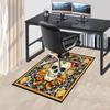 1PC Skull Flowers Non-Slip Floor carpet, Office, family, bedroom, Studio - Large Area Rug, Vibrant Colors, Longlasting Material-C0465