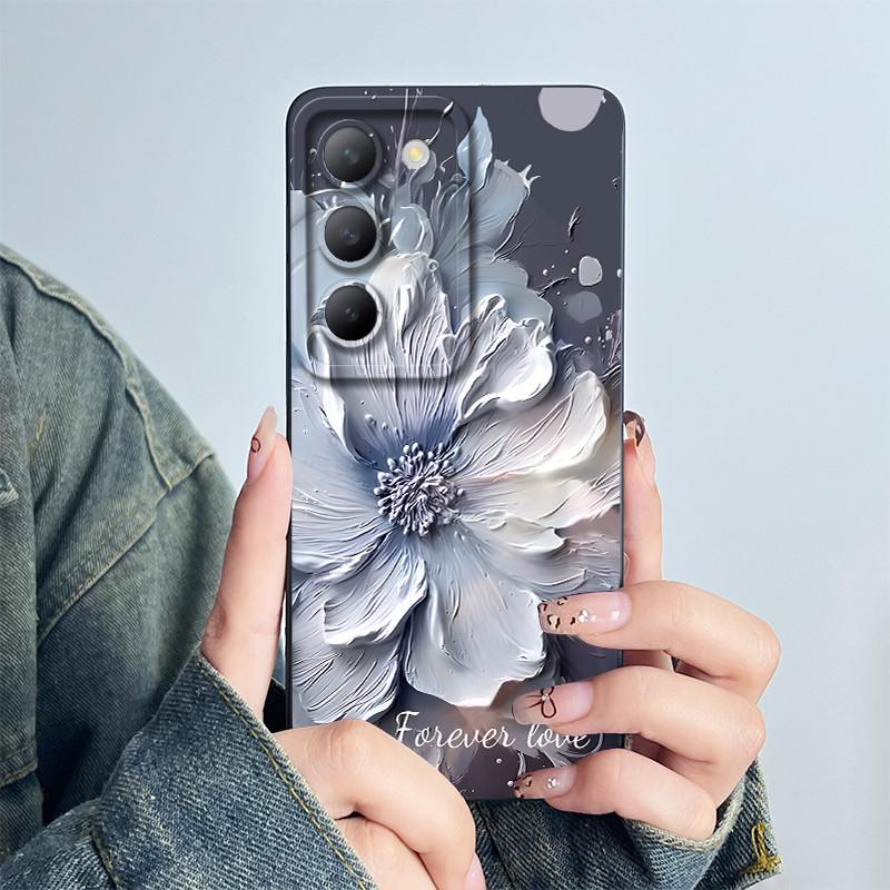 Чехол-бампер для телефона Vivo V30 Lite 4G / V40 SE 5G / V30 SE 5G, мягкий силикон, милый рисунок, красивый принт, защитная задняя крышка