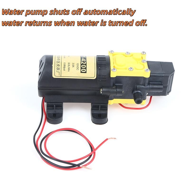 1Pcs Self-Priming Diaphragm Water Pump 12V 8.0L High Pressure Agricultural Spray Pump For Agrochemical Application In Farming