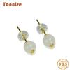 Танциз стерлингового серебра 925 пробы нефритовый циркон серьги серьги-капли для женщин подарки на свадьбу