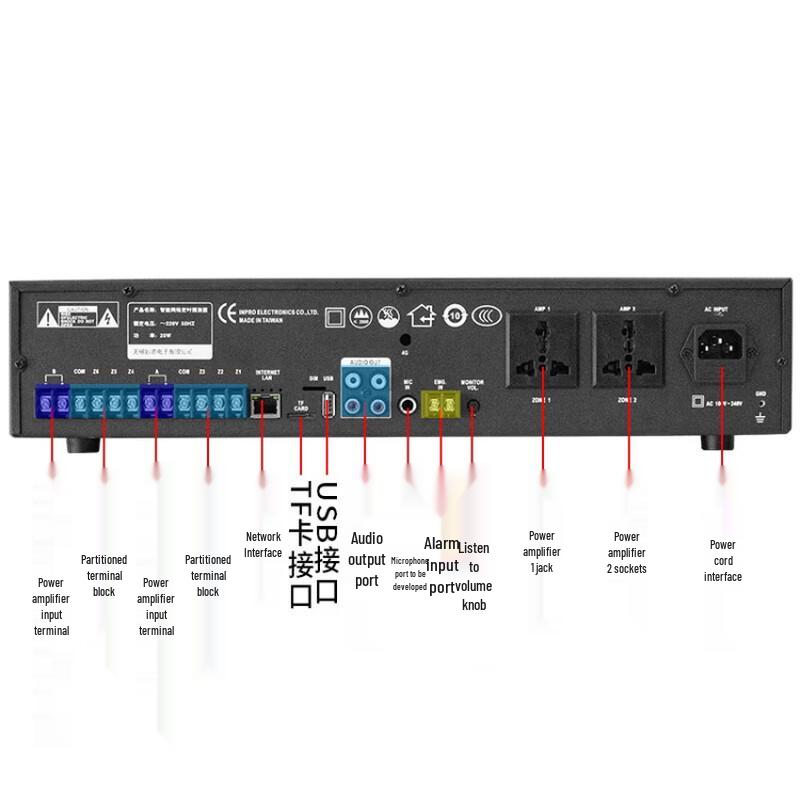LINGSHENG Умная IP-сетевая система вещания Аудиоплеер Вилка CN (адаптер в комплекте)