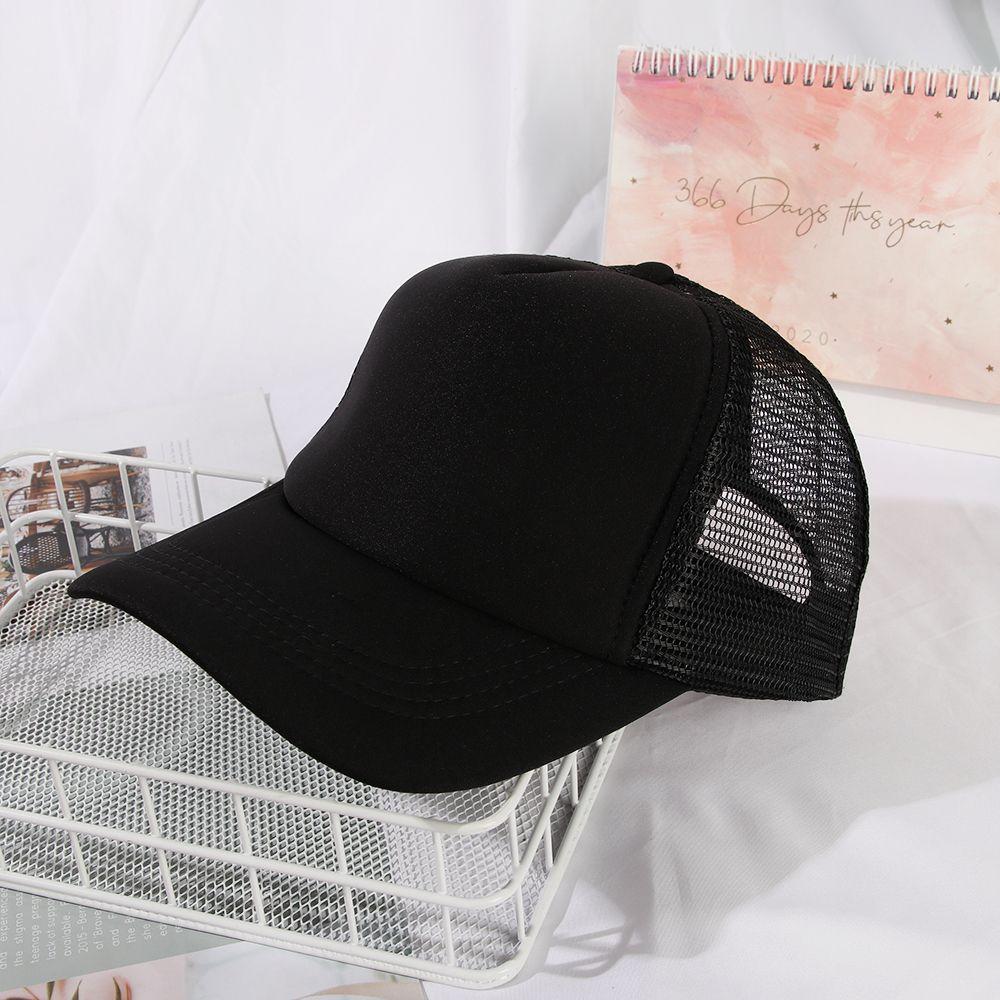 Adjustable Flat Visor Mesh Sunhat Snapback Baseball Cap Trucker Hat