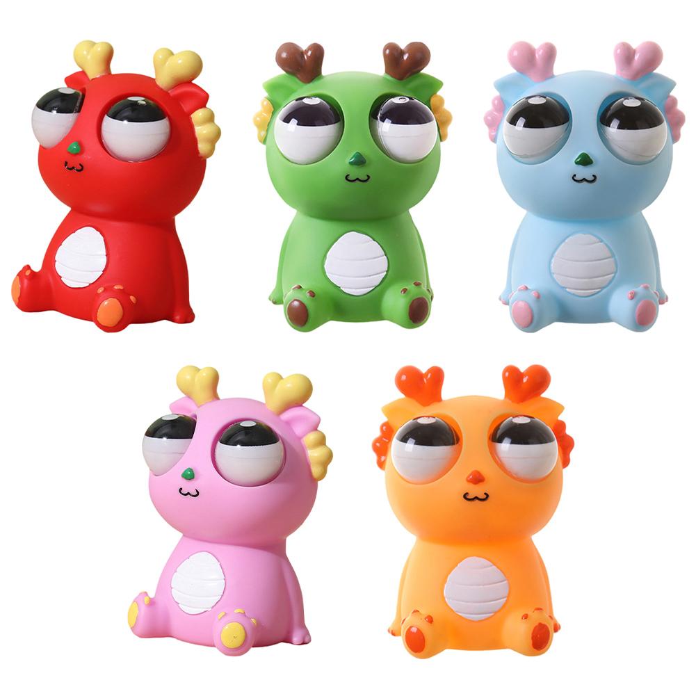 Squeeze Dragon Toy Animal Eyeball Burst Toy Funny Squeeze Dragon Eyes Out Toys Simple Fidget Toys for Hand Exercise