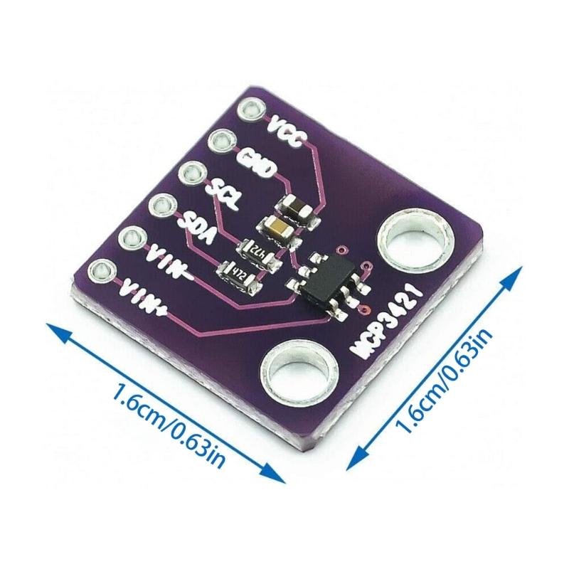 1 комплект платы АЦП MCP3421 I2C 18 бит высокого разрешения для точного измерения сигналов с датчиков