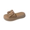 Thick-soled Cool Slippers Women's 2025 New Summer Wear One-word Beach Slippers Enlarged and Widened Sandals