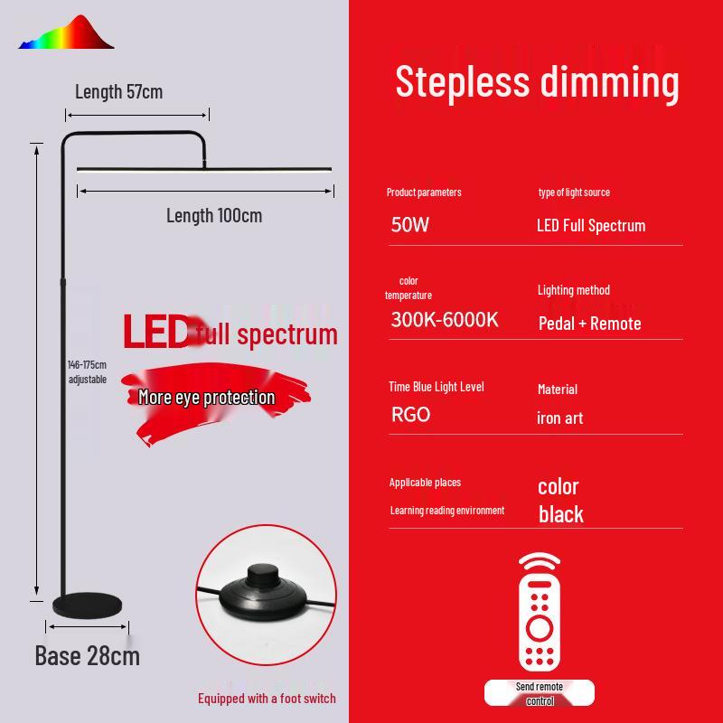 Full Spectrum Eye-Protection Study Floor Lamp for Children and Students