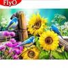 Полный дрель Алмазная картина Птица Вышивка крестом 5D Алмазная вышивка Животное Мозаика Подсолнух Искусство Горный Хрусталь Домашний Декор