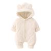 Baby Nest Baby Clothes Jumpsuit Coverall Bear Long Sleeve Romper Coat Winter Warmth Boys Girls Beige Size 73 Months 6-9