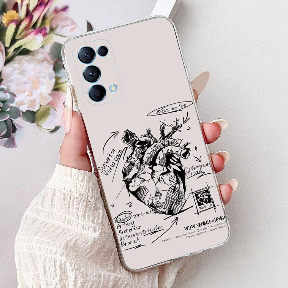 For Oppo Reno5 5G Case Stylish Flower Butterfly Soft Silicone Case For Oppo Reno5 Reno 5 K 5K Cases CPH2145 Cover Coque Bumper