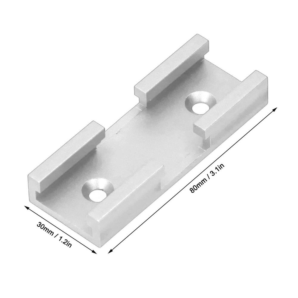 4pcs 80mm Length Woodworking Cross Track Connector Aluminum Alloy Track Connector Woodworking