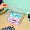С крышкой футляр для хранения пластиковый контейнер для мелких вещей небольшой прозрачный ящик для хранения ювелирных изделий