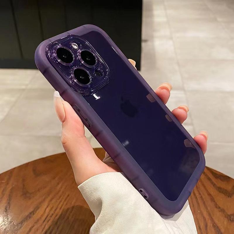 Темно-фиолетовый силиконовый чехол для телефона iPhone 8/7 Plus/11/12/14 - Прозрачный и защитный