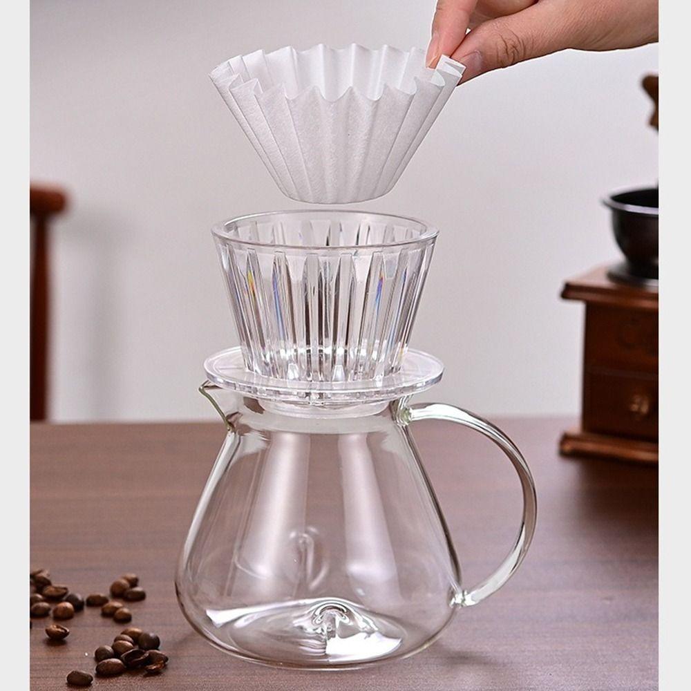 Hand-making Coffee Filter Cup Coffee Filter Paper Acrylic Filter Paper Press Household Coffee Accessories Hand-brewed Coffee